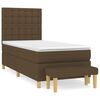 vidaXL Sommier &agrave; lattes de lit avec matelas Marron fonc&eacute; 80x200 cm