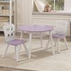 KidKraft Table de rangement et chaises enfant Ronde Lavande et blanc