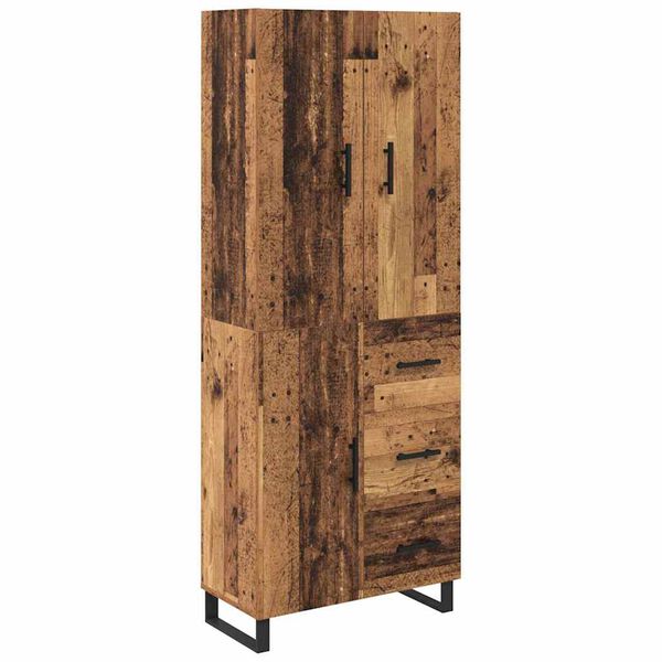 vidaXL Haut Armoire avec tiroir 2 pcs Bois Ancien 69,5 x 34 x 180 cm