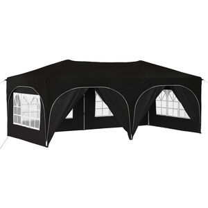 vidaXL Tente de f&ecirc;te pop-up 575 x 288 x 245 cm Noir Tissu Oxford
