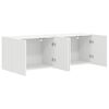 vidaXL Meuble TV mural 2 pcs Blanc 59,5 x 31 x 40 cm Bois d'ing&eacute;nierie