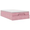 vidaXL Lit ottoman avec matelas rose 120x190 cm velours