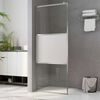 vidaXL Paroi de douche &agrave; l'italienne &agrave; verre ESG demi-d&eacute;poli 115x195cm