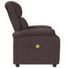 vidaXL Fauteuil de massage Marron fonc&eacute; Tissu