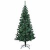 vidaXL Sapin de No&euml;l artificiel pr&eacute;-&eacute;clair&eacute; Vert 120 cm PVC et m&eacute;tal