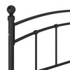 vidaXL Cadre de lit avec t&ecirc;te de lit sans matelas noir 160x200cm m&eacute;tal