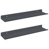 vidaXL &Eacute;tag&egrave;re flottante Montage mural 2 pc Anthracite Acier