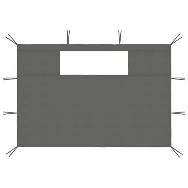 vidaXL Parois latérales de belvédère avec fenêtres 2 pcs Anthracite