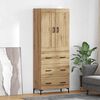 vidaXL Haut Armoire 2 pcs Ch&ecirc;ne artisanal Bois d'ing&eacute;nierie