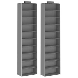 vidaXL &Eacute;tag&egrave;res suspendues de rangement 2 pcs 10 niveaux Tissu
