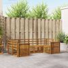 vidaXL Ensembles de canap&eacute;s 6 pcs Naturel Bois d'Acacia Massif