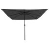 vidaXL Parasol de jardin Anthracite et noir 295 x 295 x 245 cm