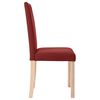 vidaXL Chaises &agrave; manger lot de 2 rouge bordeaux tissu