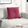 vidaXL Coussin de Dos Bordeaux 60 x 50 cm Tissu en velours c&ocirc;tel&eacute;
