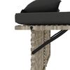 vidaXL Banc inclinable de jardin et coussins gris clair r&eacute;sine tress&eacute;e