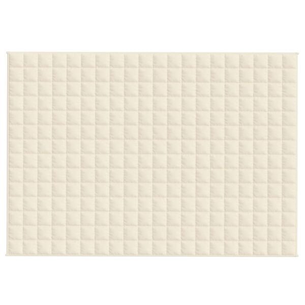 vidaXL Couverture lestée Crème clair 140x200 cm 6 kg Tissu