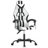 vidaXL Chaise de jeu Blanc et noir Similicuir