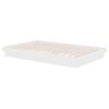 vidaXL Cadre de lit sans matelas blanc bois massif