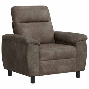 vidaXL Canap&eacute; Gris fonc&eacute; 95 x 90 x 95 cm Simili daim