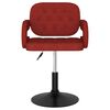 vidaXL Chaise pivotante de salle &agrave; manger Rouge bordeaux Tissu