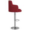 vidaXL Tabourets de bar lot de 2 rouge bordeaux tissu