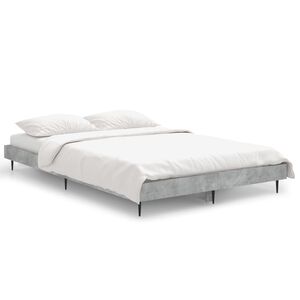 vidaXL Cadre de lit sans matelas gris b&eacute;ton 120x190 cm