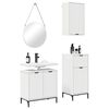 vidaXL Ensemble de mobilier de salle de bain avec tiroir 3 pcs Blanc