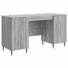 vidaXL Bureau Sonoma gris 142,5 x 50 x 75 cm Bois d'ing&eacute;nierie
