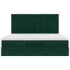 VidaXL Cadre de lit ottoman avec matelas vert fonc&eacute; 180x200cm velours
