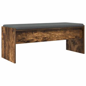 vidaXL Banc d'entr&eacute;e avec coussin Ch&ecirc;ne fum&eacute; 103 x 38 x 40 cm