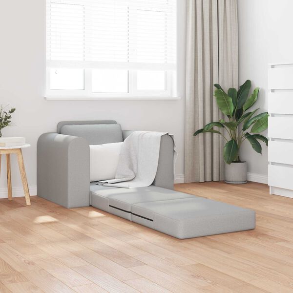 vidaXL Canap&eacute;-Lit Gris nuage 98 x 71 x 83 cm tissu