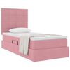 vidaXL Lit avec rangement et matelas Rose 100 x 200 cm Velours