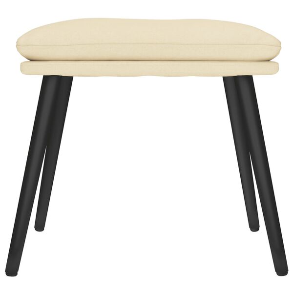 vidaXL Repose-pied Crème 45x29,5x35 cm Tissu