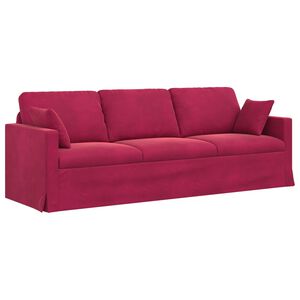 vidaXL Canap&eacute; Bordeaux 228 x 78 x 80 cm Velours