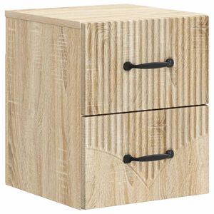 vidaXL Cabinet de chevet mural Ch&ecirc;ne Sonoma 34,5 x 33 x 40 cm