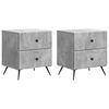 vidaXL Cabinet de chevet 2 pcs Gris b&eacute;ton 43 x 34,5 x 47,5 cm
