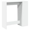vidaXL Table de bar avec &eacute;tag&egrave;res blanc bois d'ing&eacute;nierie