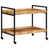 vidaXL Chariot de cuisine 80x55x70 cm bois de manguier brut massif
