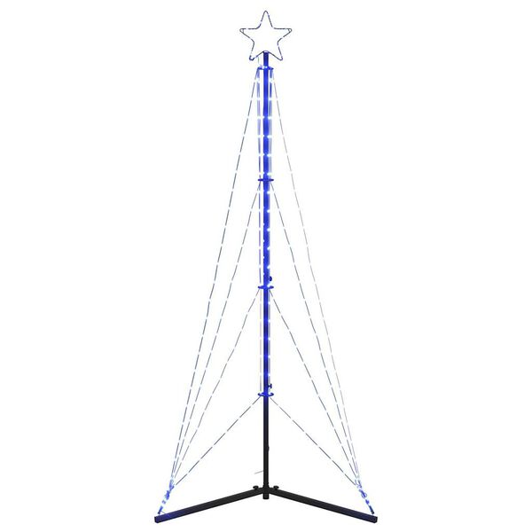 vidaXL Sapin de No&euml;l &agrave; LED 363 LED bleu 182 cm