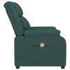 vidaXL Fauteuil de massage Vert fonc&eacute; Tissu