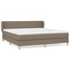 vidaXL Sommier &agrave; lattes de lit avec matelas Taupe 180x200 cm Tissu