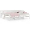 vidaXL Lit coulissant sans matelas blanc 2x(90x190) cm