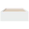 vidaXL Cadre de lit avec tiroirs sans matelas blanc 90x200 cm