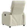 vidaXL Fauteuil de massage inclinable cr&egrave;me similicuir