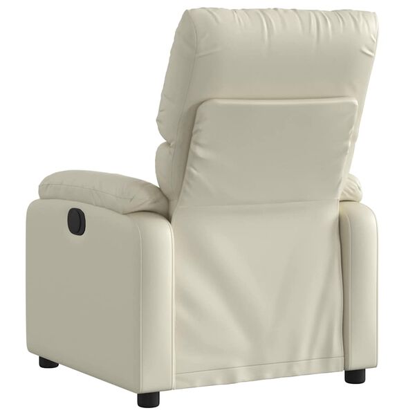 vidaXL Fauteuil de massage inclinable cr&egrave;me similicuir