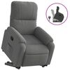 vidaXL Fauteuil inclinable gris foncé tissu microfibre