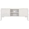 vidaXL Meuble TV Blanc 115x30x46 cm Bois massif de manguier