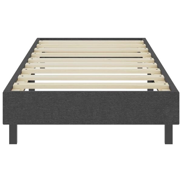 vidaXL Sommier &agrave; lattes de lit sans matelas gris tissu 100x200 cm