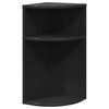 vidaXL Table d'appoint Noir 29,6 x 29,6 x 60 cm Bois d'ing&eacute;nierie