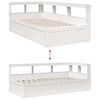 vidaXL Lit bibliothèque sans matelas blanc 100x200 cm bois pin massif